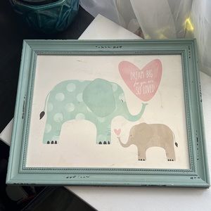 Home accents hobby lobby child bedroom wall art framed elephants ''dream big''